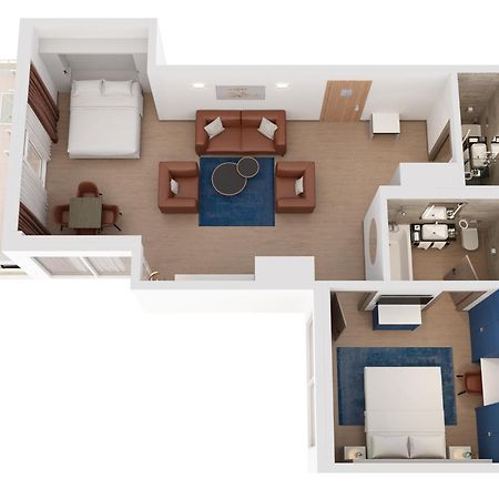 Hilton Rijeka Costabella Beach Resort And Spa Dış mekan fotoğraf A 3D floorplan of a typical hotel room